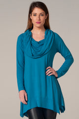 Hailey Cowl Neck Polka Dots Tunic