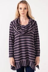 Hailey Cowl Neck Blue Tunic