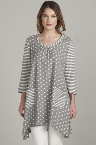 Two-Tone Silver Grey Tunic