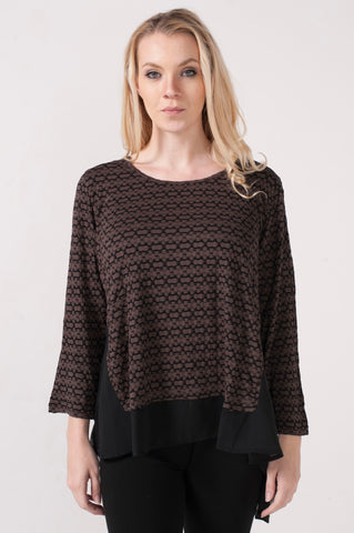 Textured Tunic with Georgette at Backside and Bottom