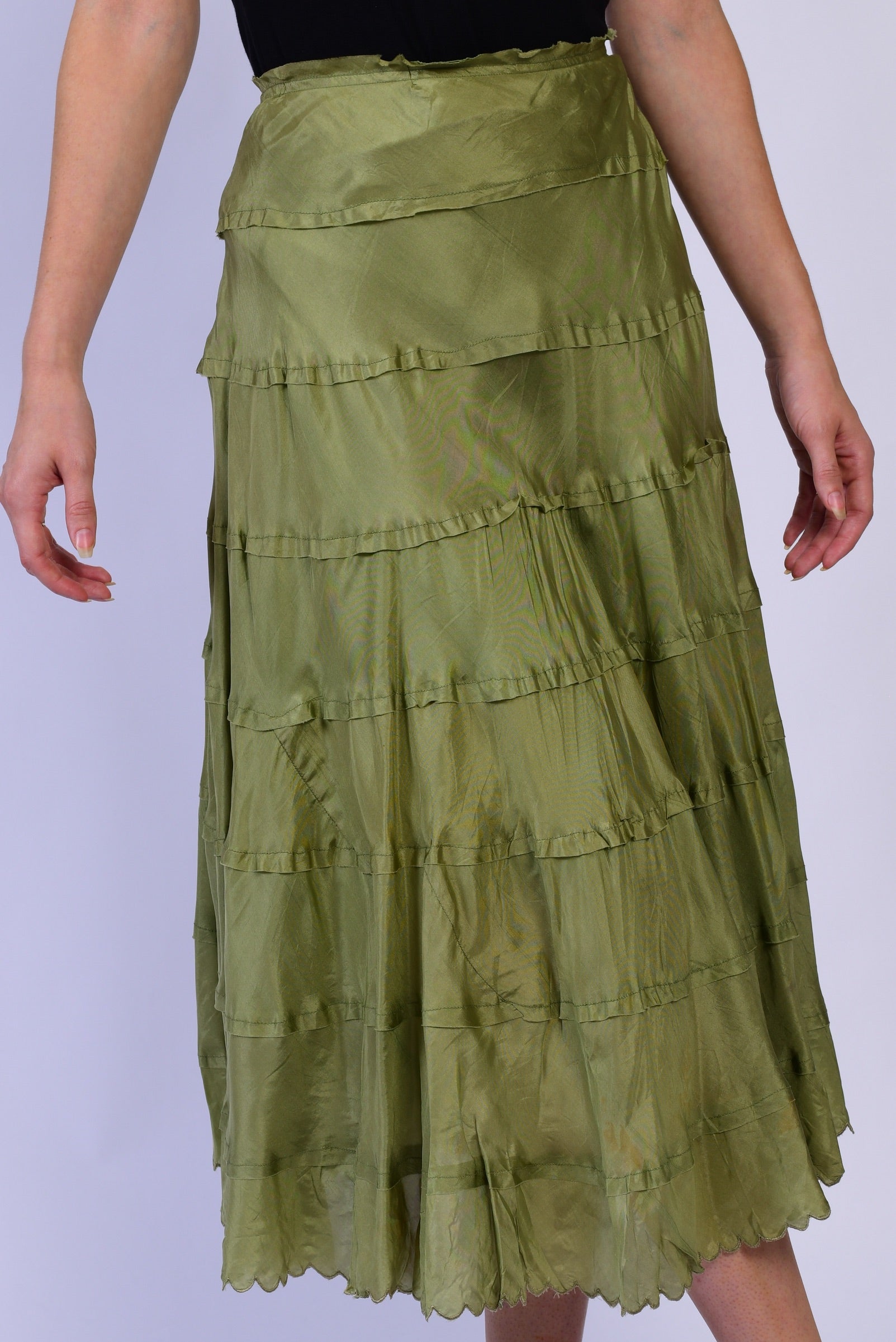 Silk Green Skirt