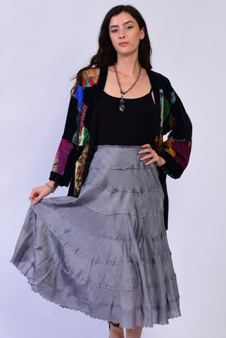 Silk Grey Skirt