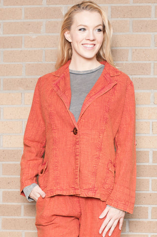 Victoria Stone Wash Rusty Red Jacket