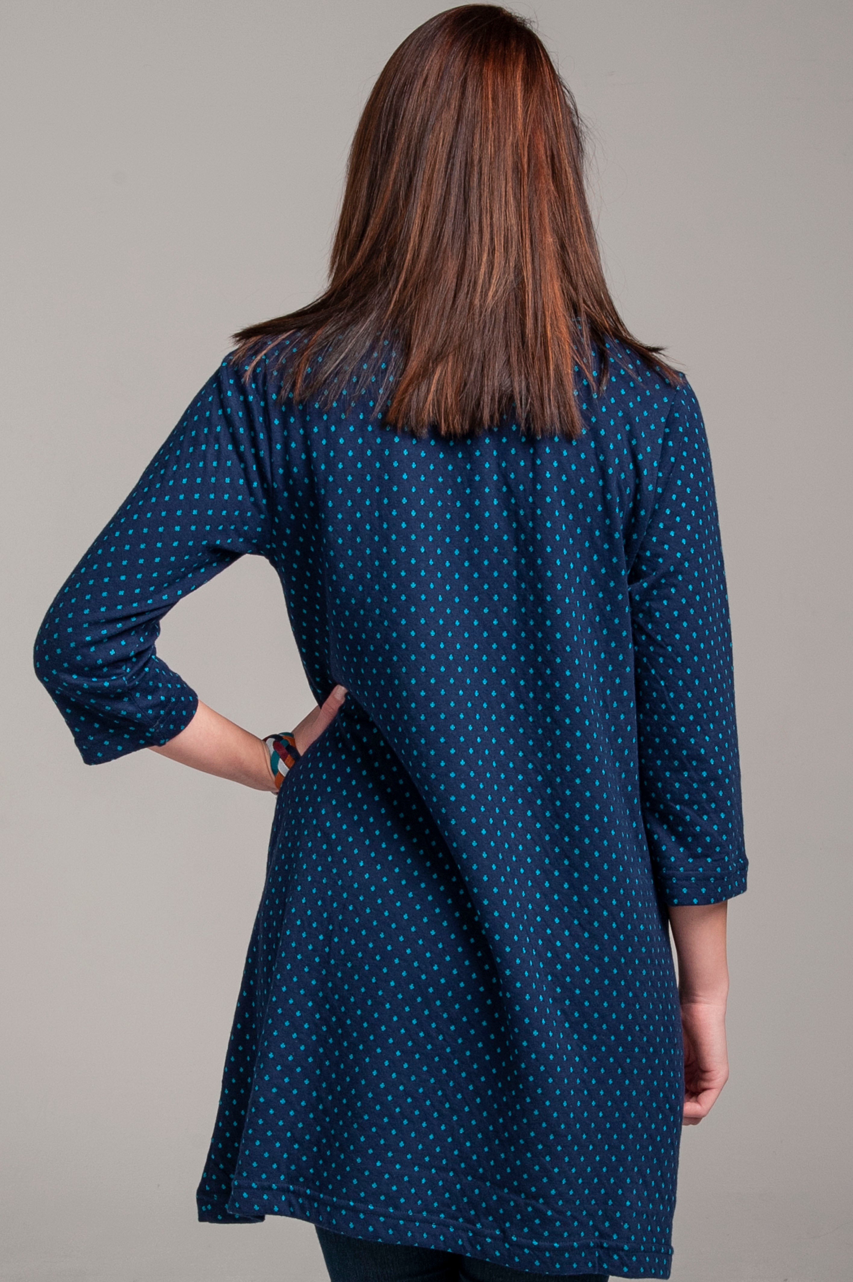 Dotted Cowl Neck Tunic