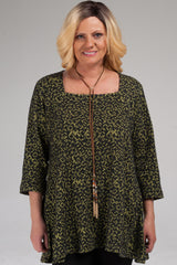 Mila Square Neck Mocha Tunic