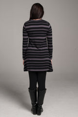 Stripe Two-Front Pocket Tunic